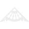 Ekena Millwork Pitch Wagon Wheel Architectural Grade PVC Gable Pediment, 72"W x 36"H x 1"P (12/12) GPP072X036X100WAG - alternate 2